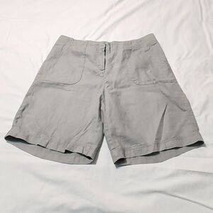 J. Jill Light Gray Women's Relaxed Bermuda Shorts